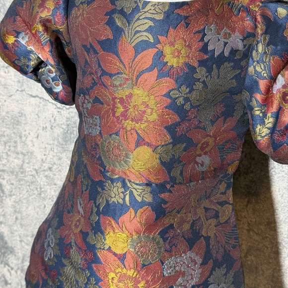 GB Girls Floral Puff Sleeve Dress - Multicolor - Picture 2 of 5